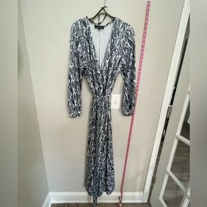 Eloquii Monochrome Long Sleeve Dress